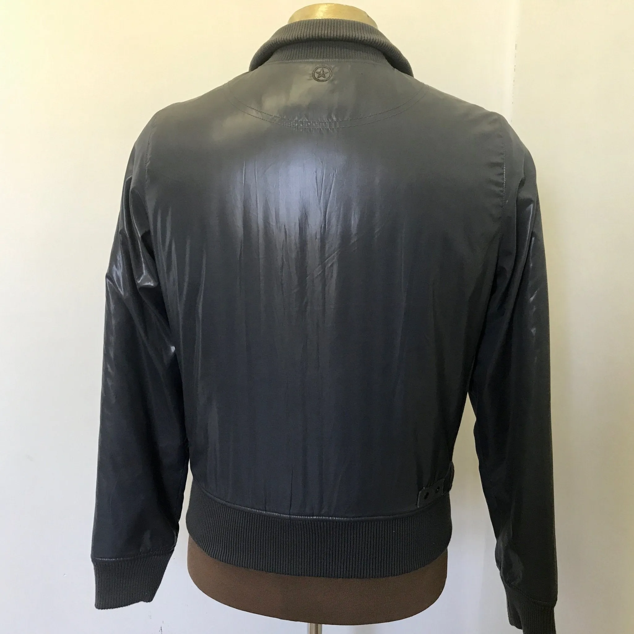 1990's Vintage Converse Bomber Jacket Grey Sz S - OOAK