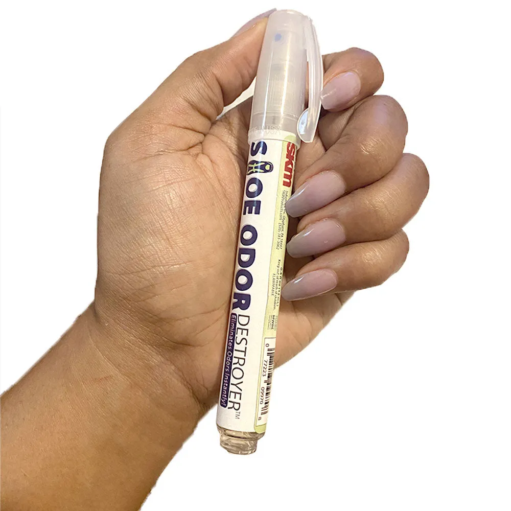 4 Portable Shoe Odor Destroyer Freshener Spray Pens Deodorizing Eliminator 0.4oz
