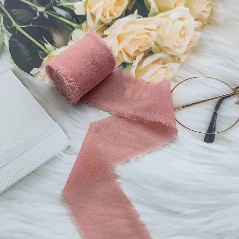 5 Meter / Eternal Roses Chiffon Silk Decoration Ribbon