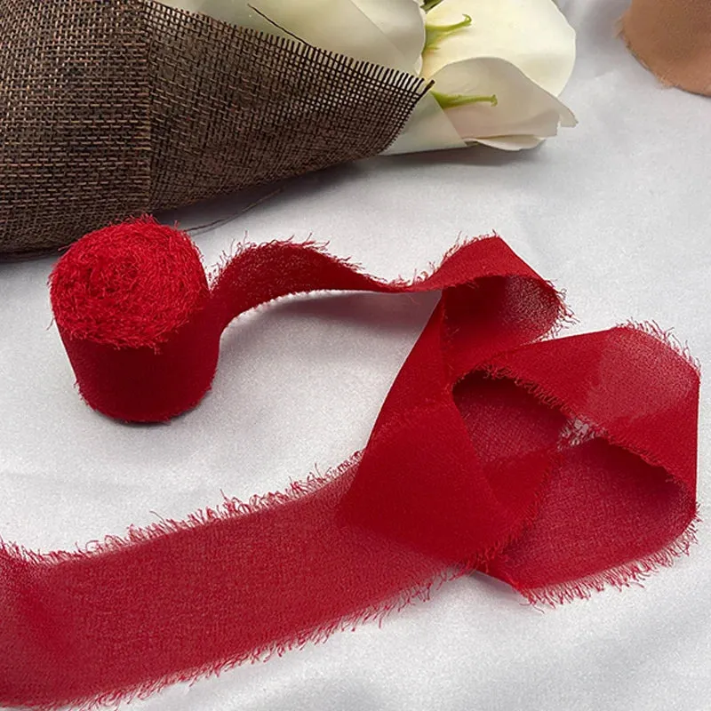 5 Meter / Eternal Roses Chiffon Silk Decoration Ribbon