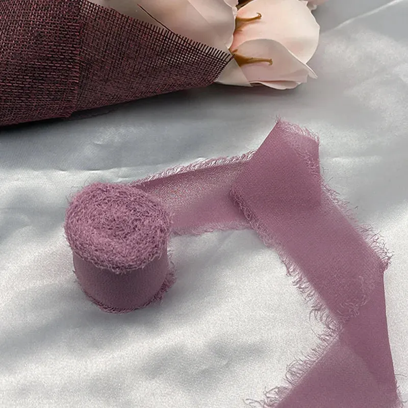 5 Meter / Eternal Roses Chiffon Silk Decoration Ribbon