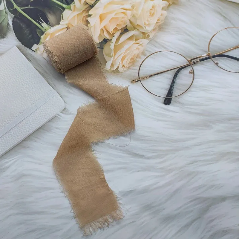 5 Meter / Eternal Roses Chiffon Silk Decoration Ribbon
