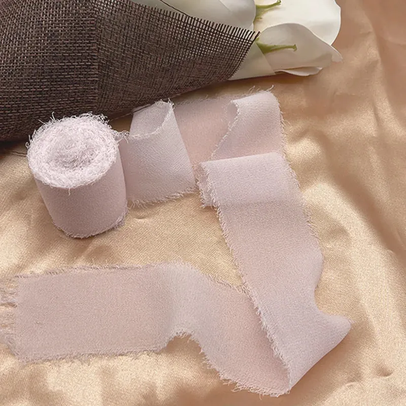 5 Meter / Eternal Roses Chiffon Silk Decoration Ribbon