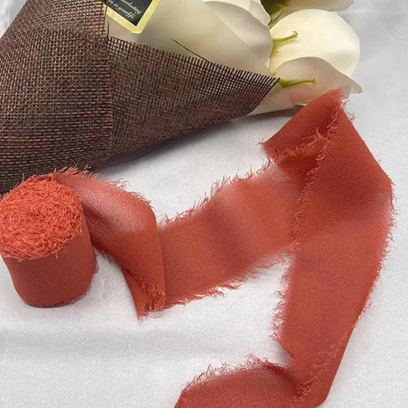 5 Meter / Eternal Roses Chiffon Silk Decoration Ribbon