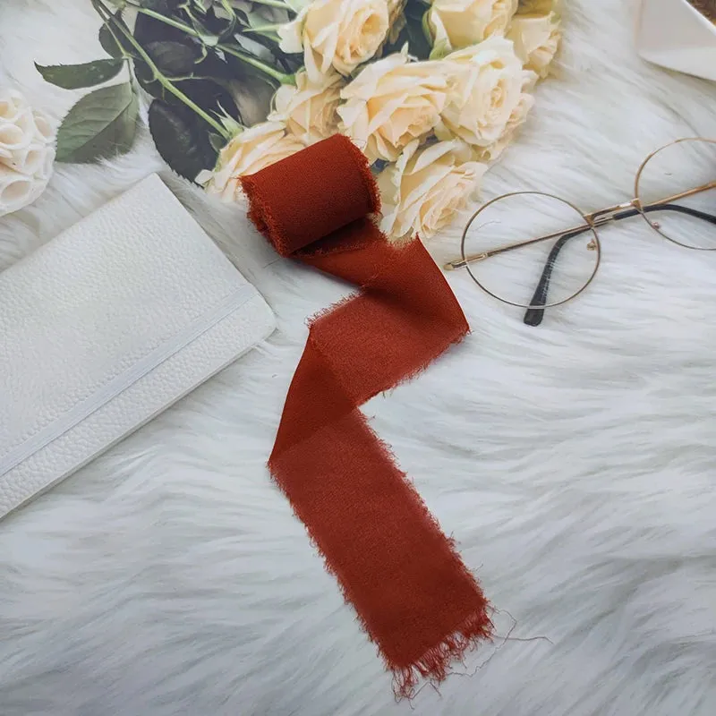 5 Meter / Eternal Roses Chiffon Silk Decoration Ribbon