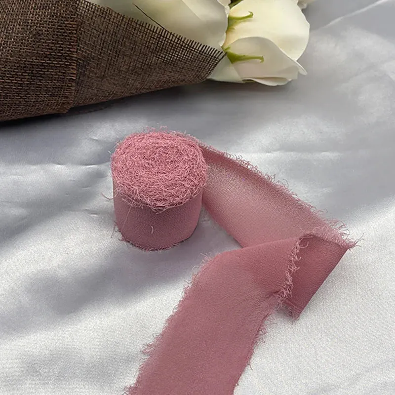 5 Meter / Eternal Roses Chiffon Silk Decoration Ribbon