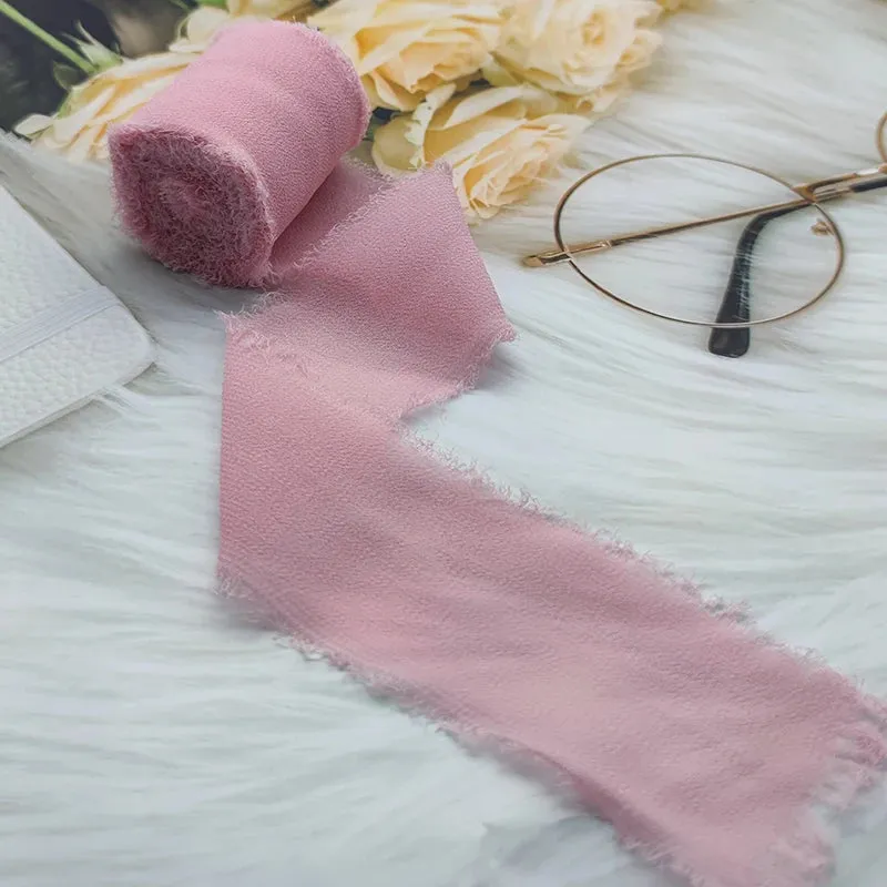 5 Meter / Eternal Roses Chiffon Silk Decoration Ribbon