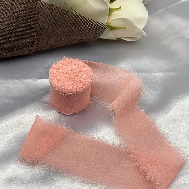 5 Meter / Eternal Roses Chiffon Silk Decoration Ribbon