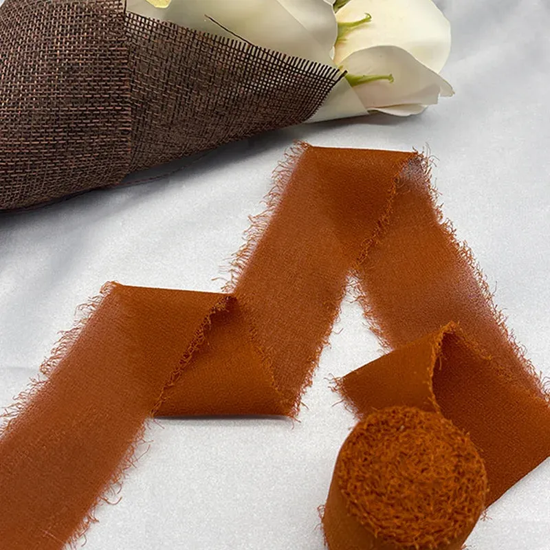 5 Meter / Eternal Roses Chiffon Silk Decoration Ribbon