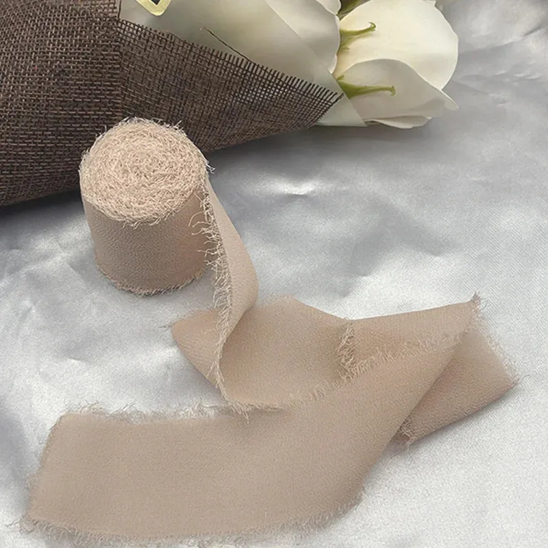 5 Meter / Eternal Roses Chiffon Silk Decoration Ribbon