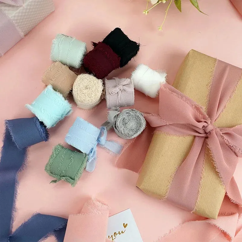 5 Meter / Eternal Roses Chiffon Silk Decoration Ribbon
