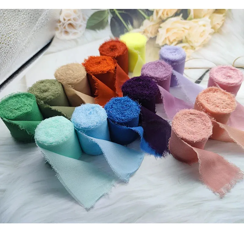 5 Meter / Eternal Roses Chiffon Silk Decoration Ribbon