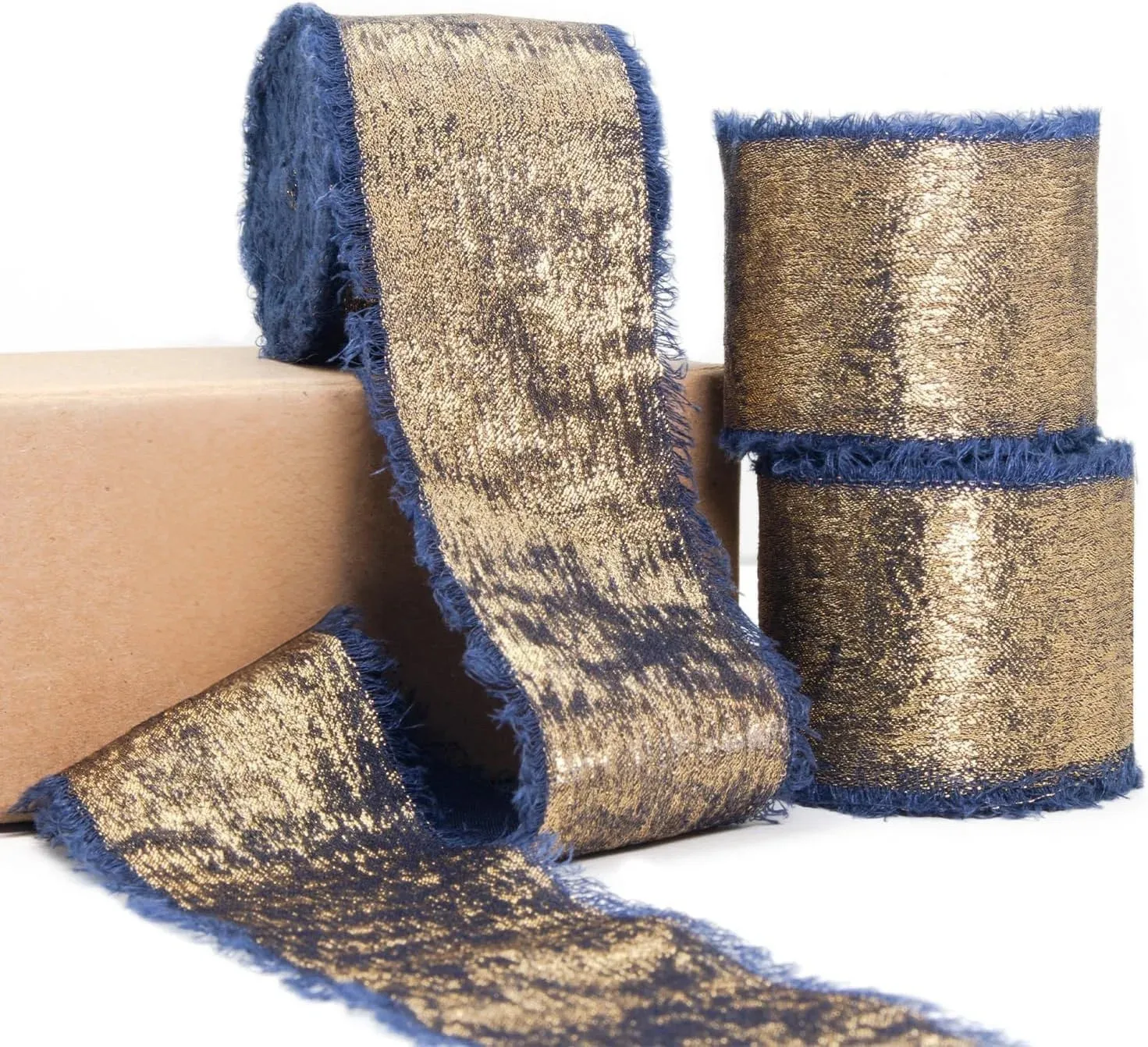 5 Meter / Wired Iridescent Silk Chiffon Ribbon