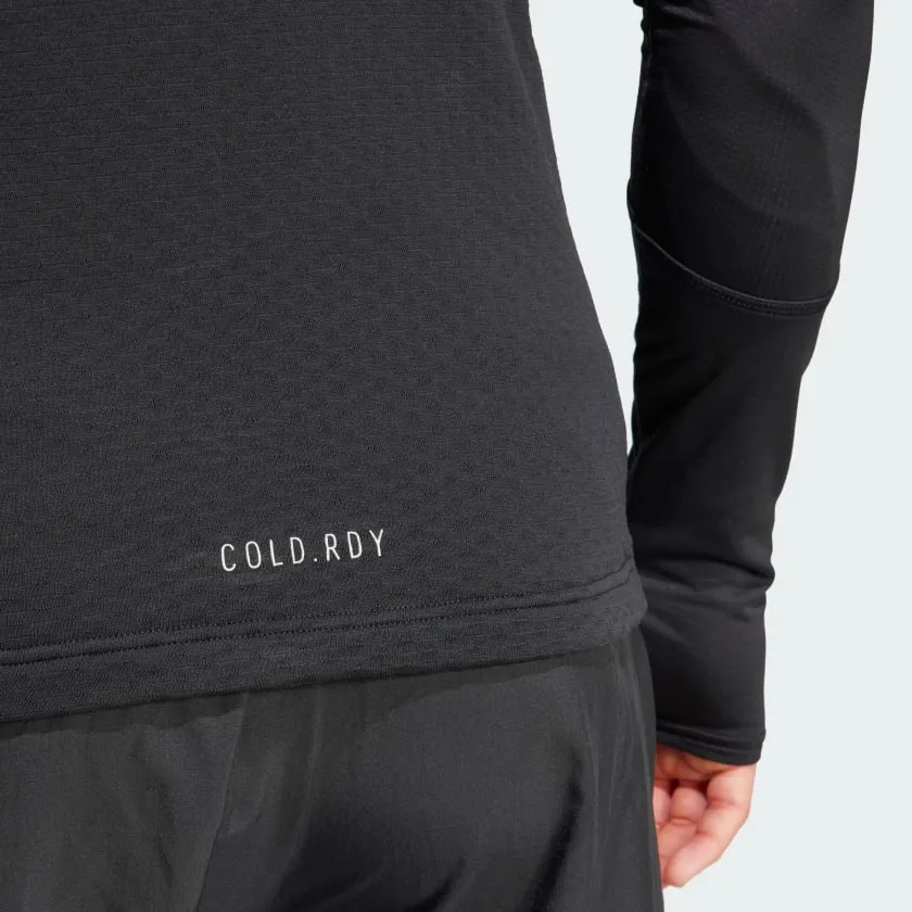 ADIDAS COLD.RDY TECHFIT TRAINING LONG-SLEEVE TOP - BLACK