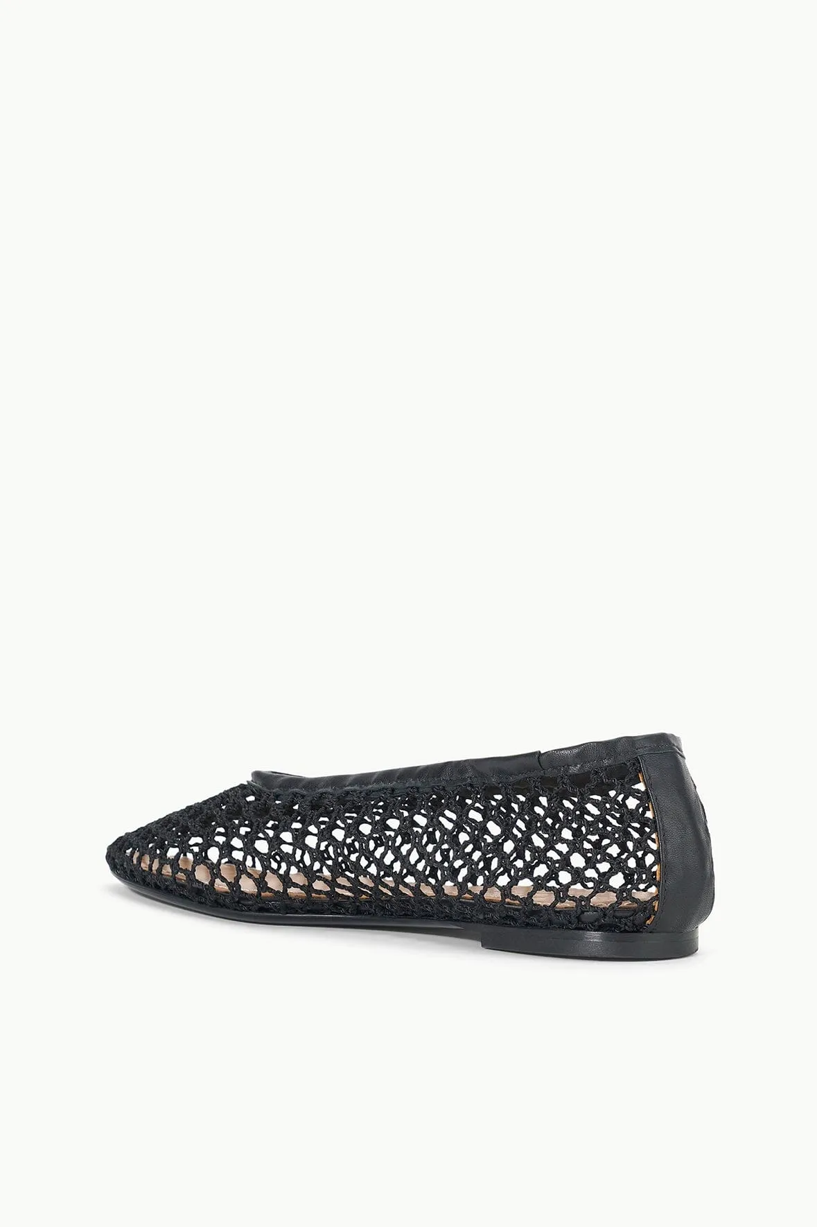 ALBA BALLET FLAT IN BLACK NETTING