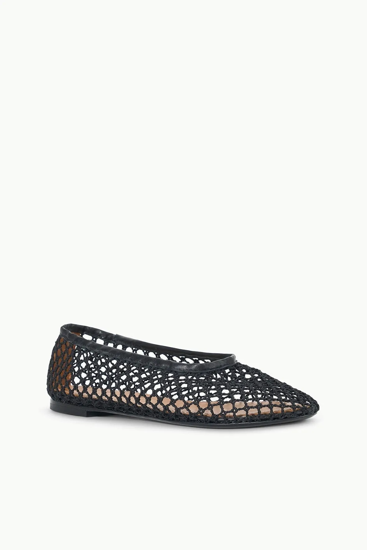ALBA BALLET FLAT IN BLACK NETTING