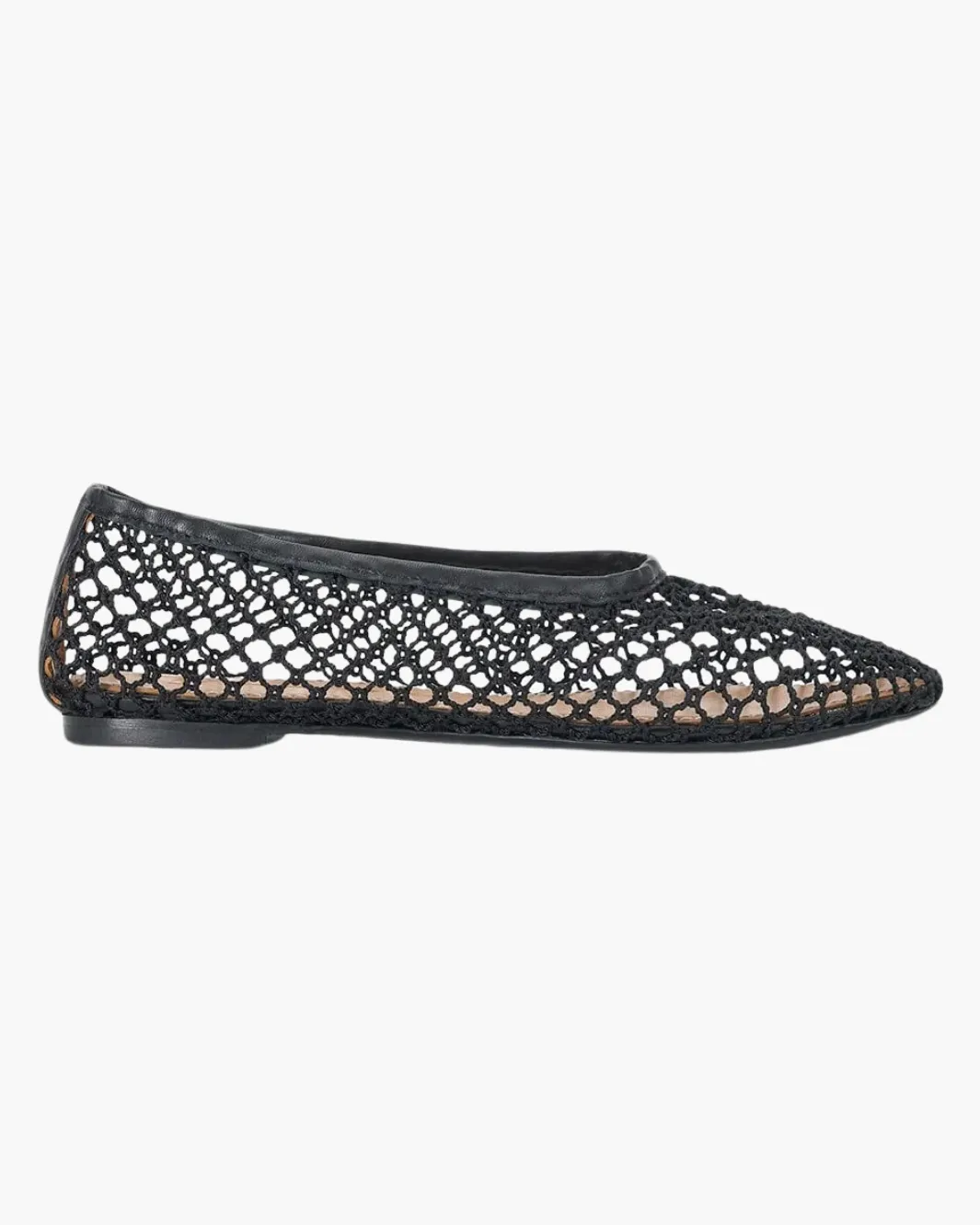 ALBA BALLET FLAT IN BLACK NETTING