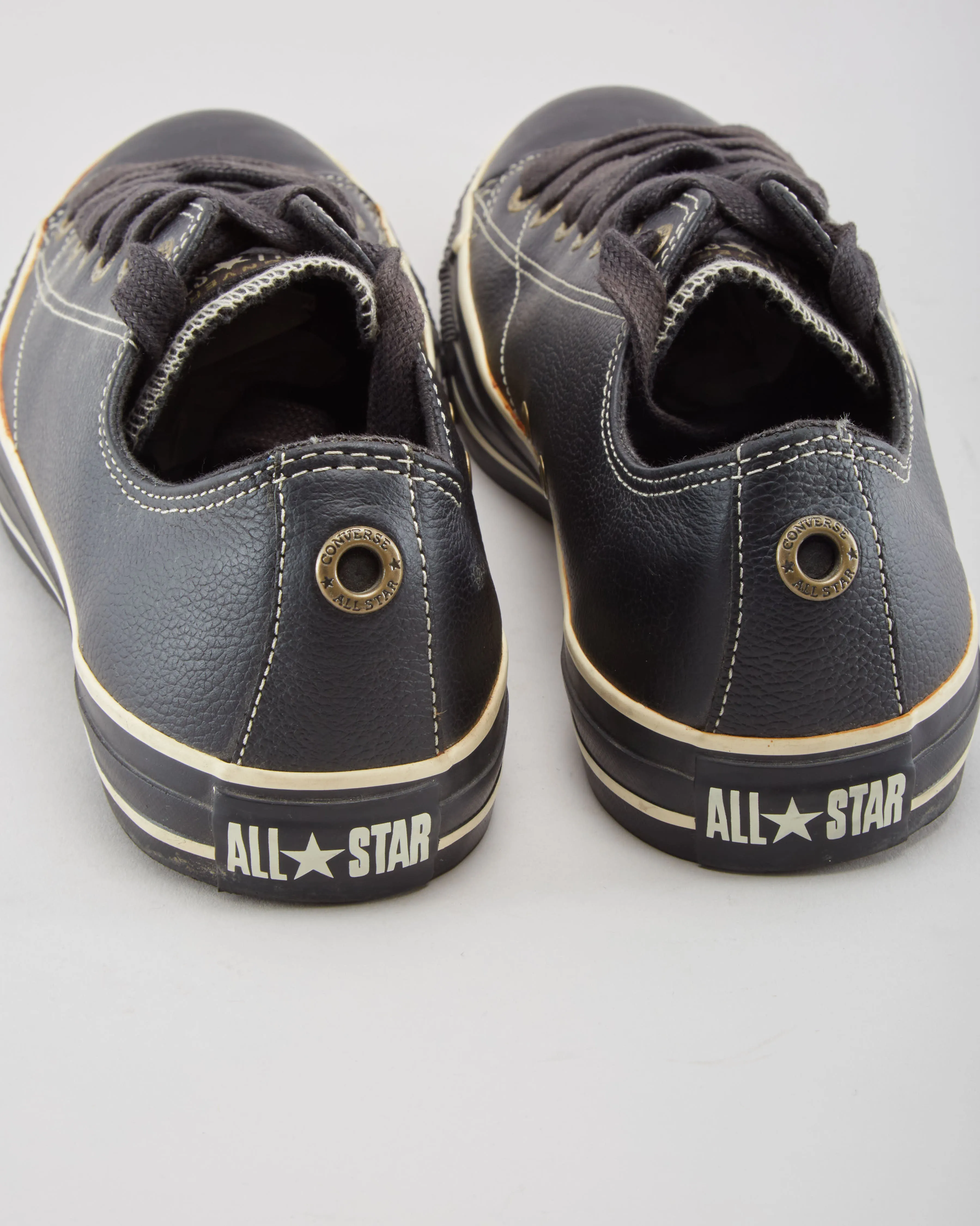 All Star Converse Black Leather - Mens UK 9