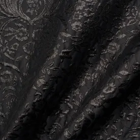 Black Floral Lurex Brocade