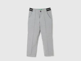 Boys Textured Slim Fit Trousers