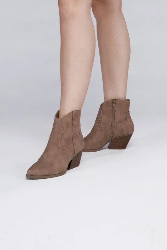 Casual Zipper Up Abeam Western Booties