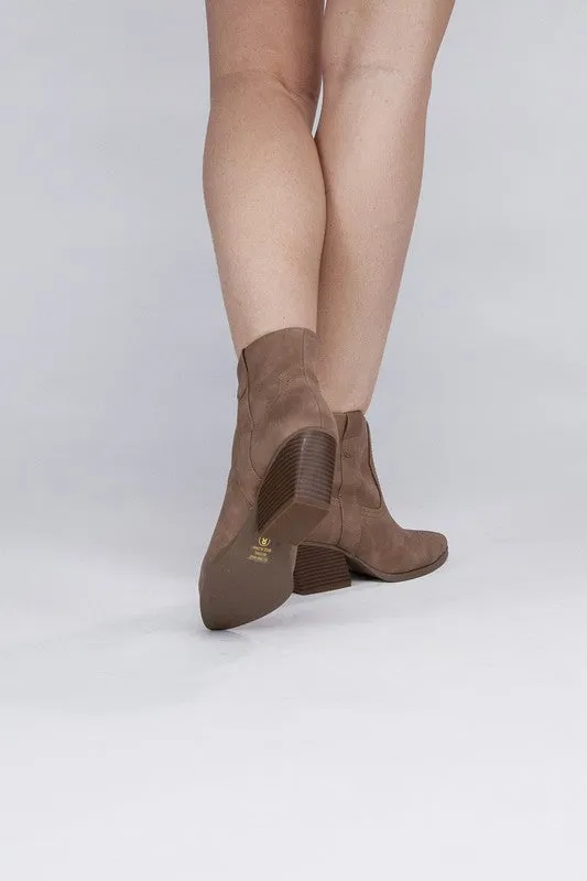 Casual Zipper Up Abeam Western Booties