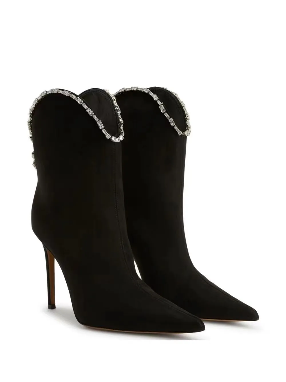 Chic European and American Style Stiletto Heeled Thigh-High Boots
