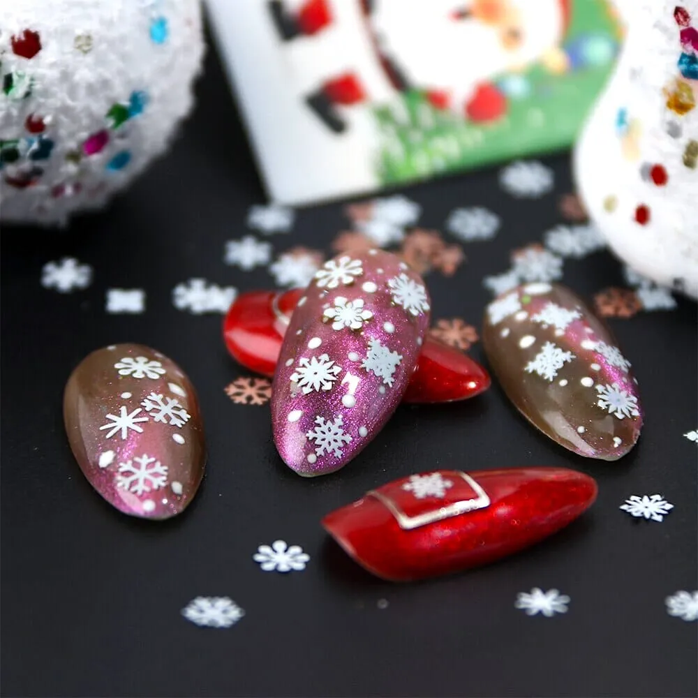 Christmas Snowflakes Stars 3D Nail Art Decoration
