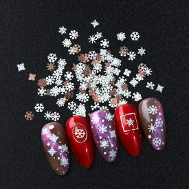 Christmas Snowflakes Stars 3D Nail Art Decoration