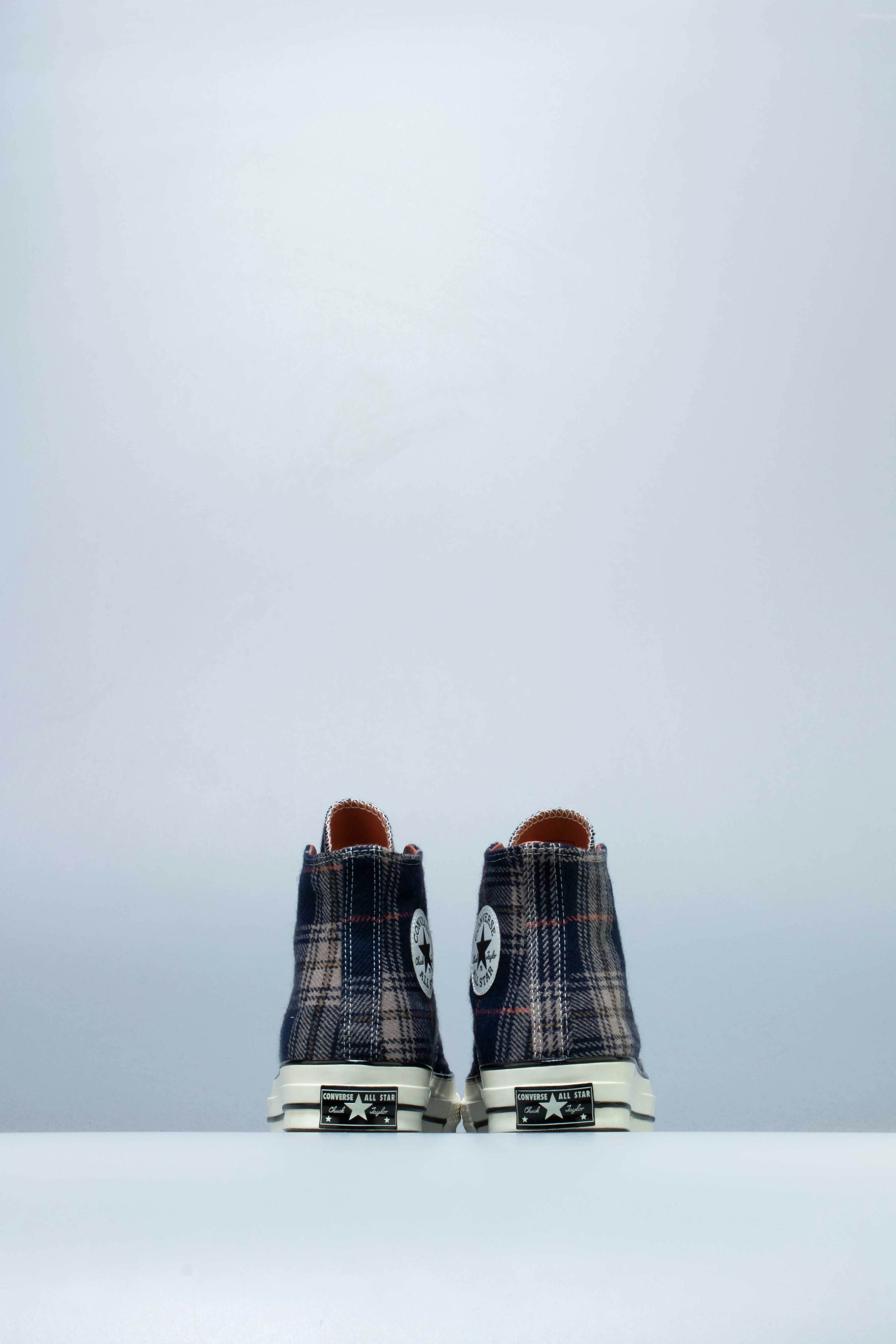 Chuck 70 Plaid High Mens Shoe - Navy/Red