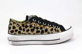 Converse All Star Platform Bassa Cavallino Maculato & Borchie