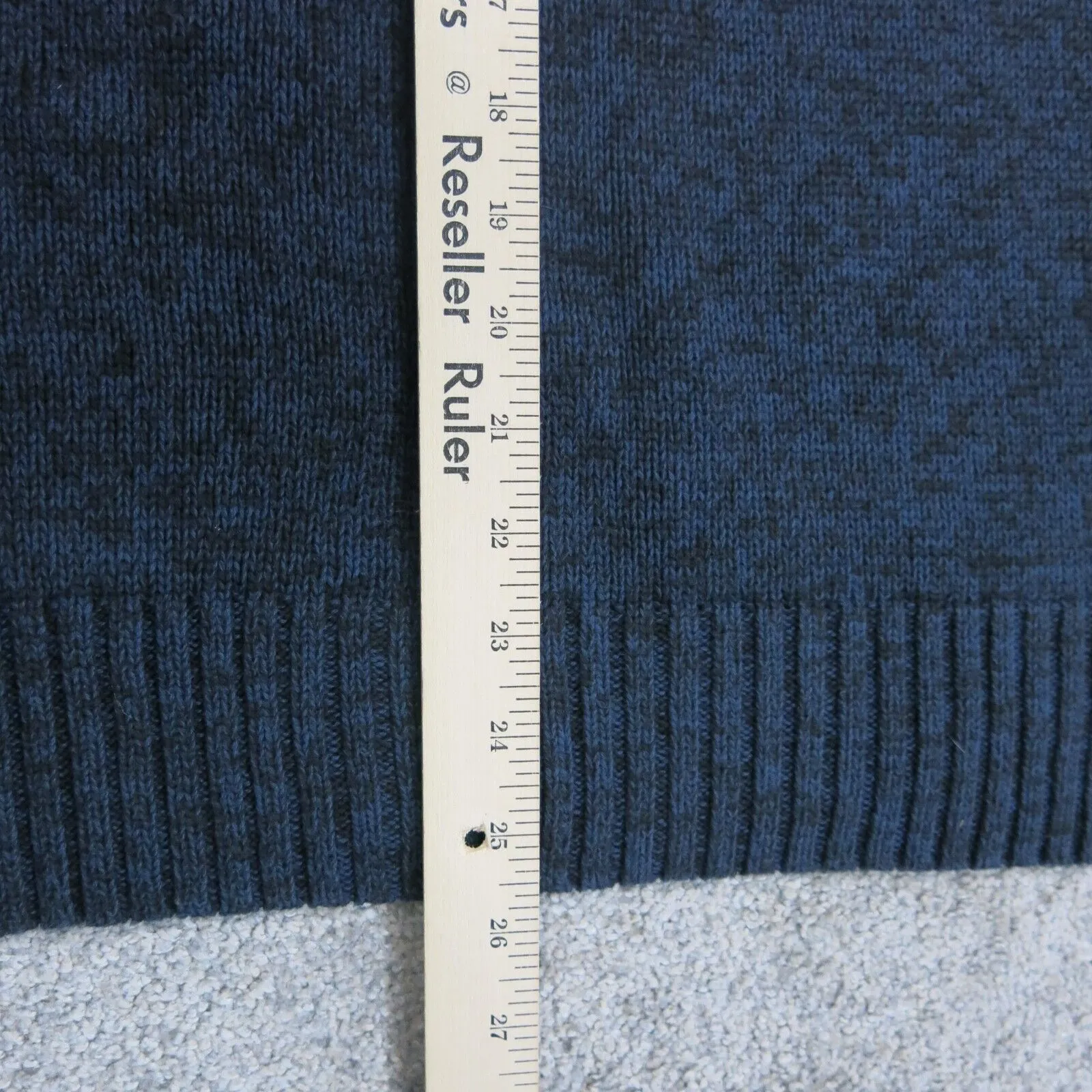 Converse One Star Mens Pullover Sweater Button Mock Neck Long Sleeves Blue S