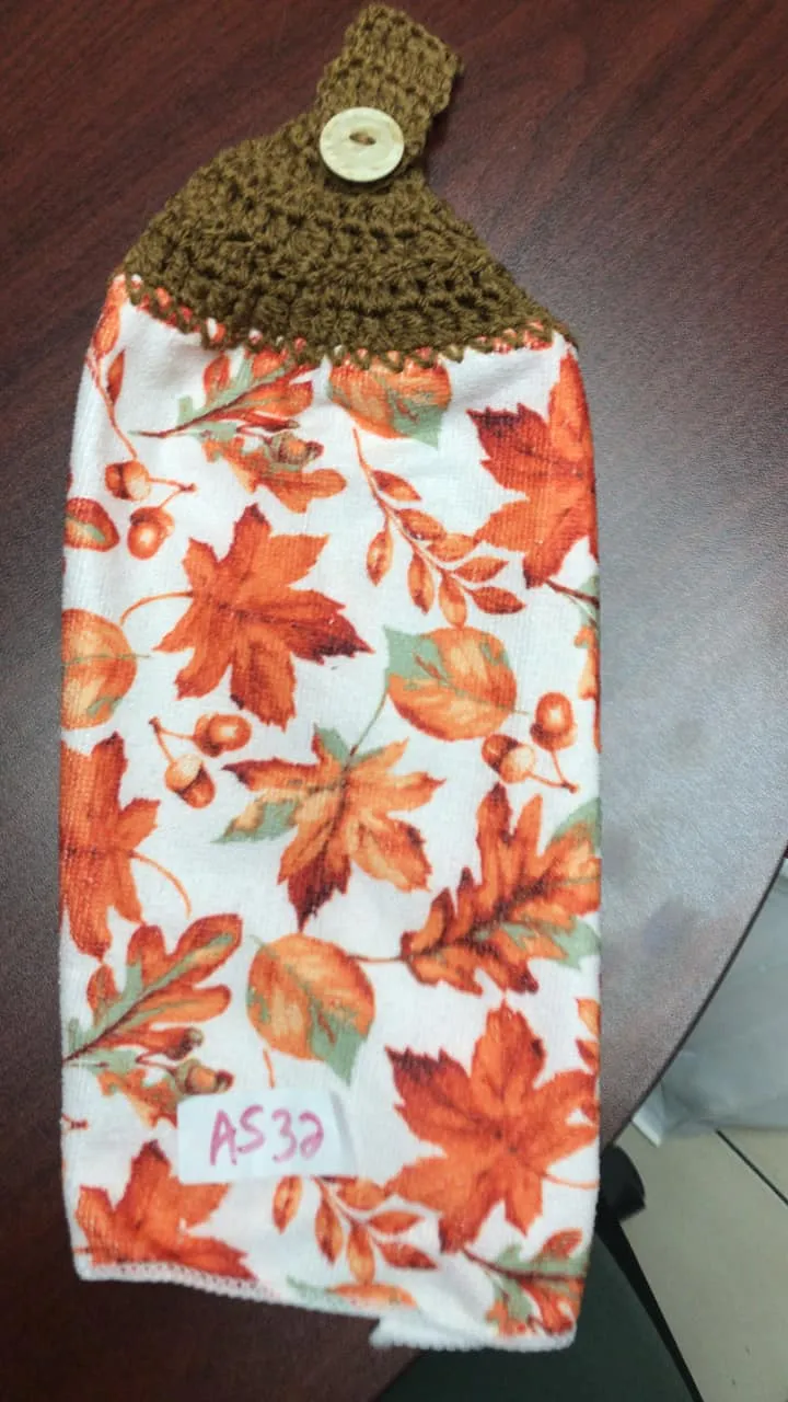 Crochet Hanging Towel - Autumn Theme