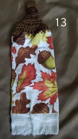 Crochet Hanging Towel - Autumn Theme