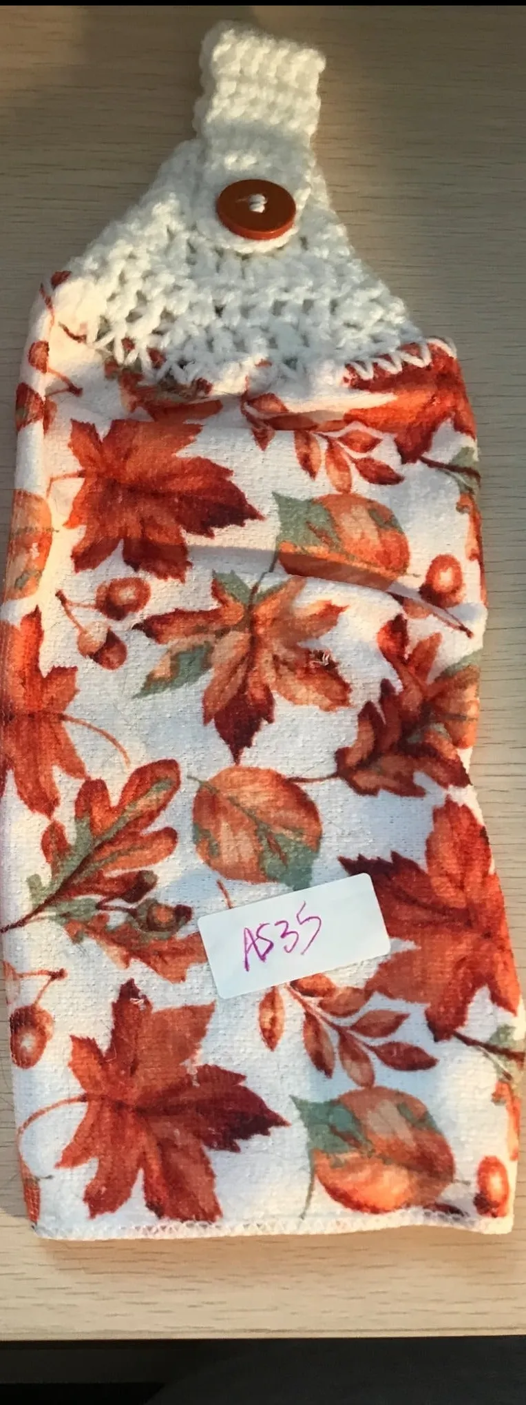 Crochet Hanging Towel - Autumn Theme