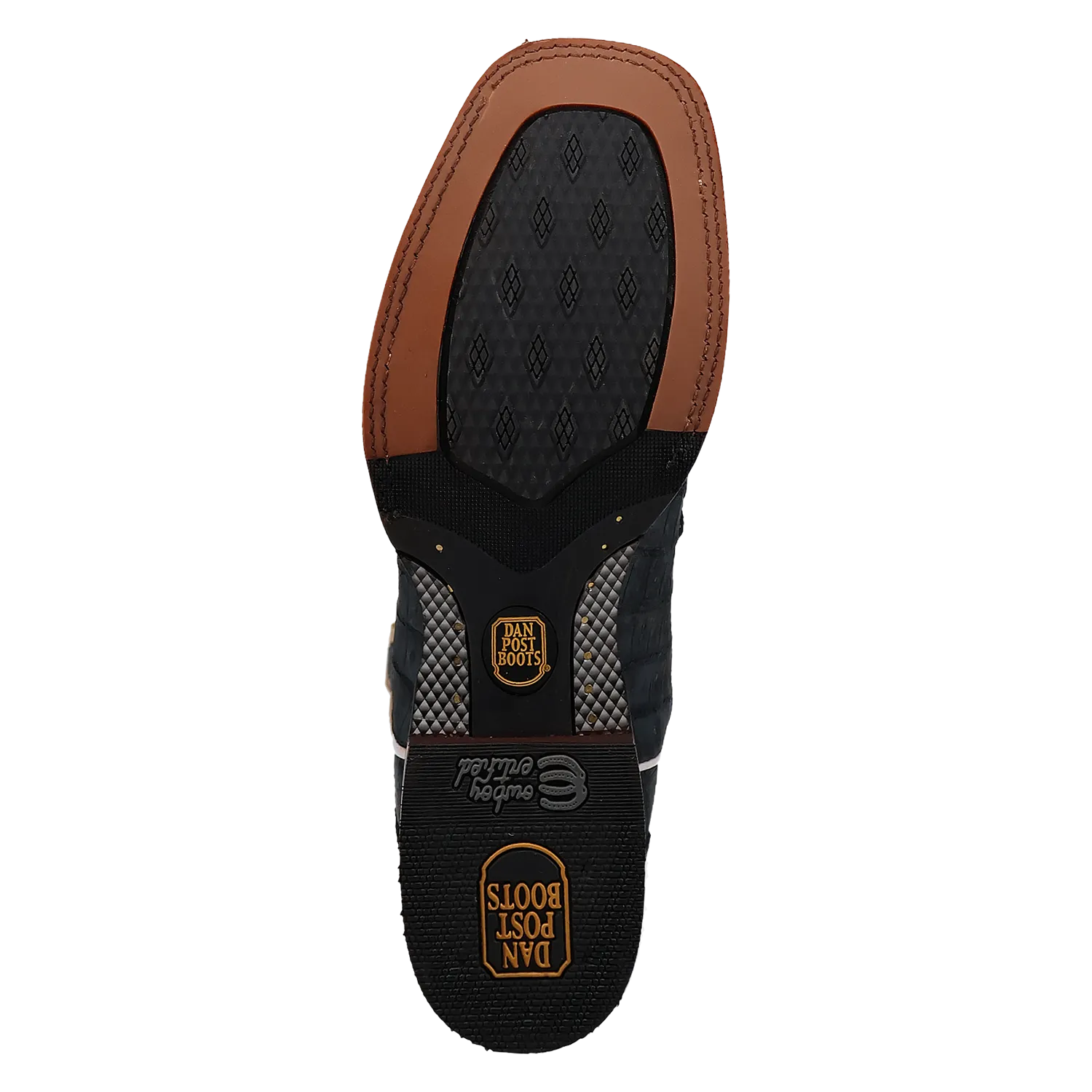 Dan Post Men's 11" Leon Caiman Western Boot - Demin/Tan DP5014