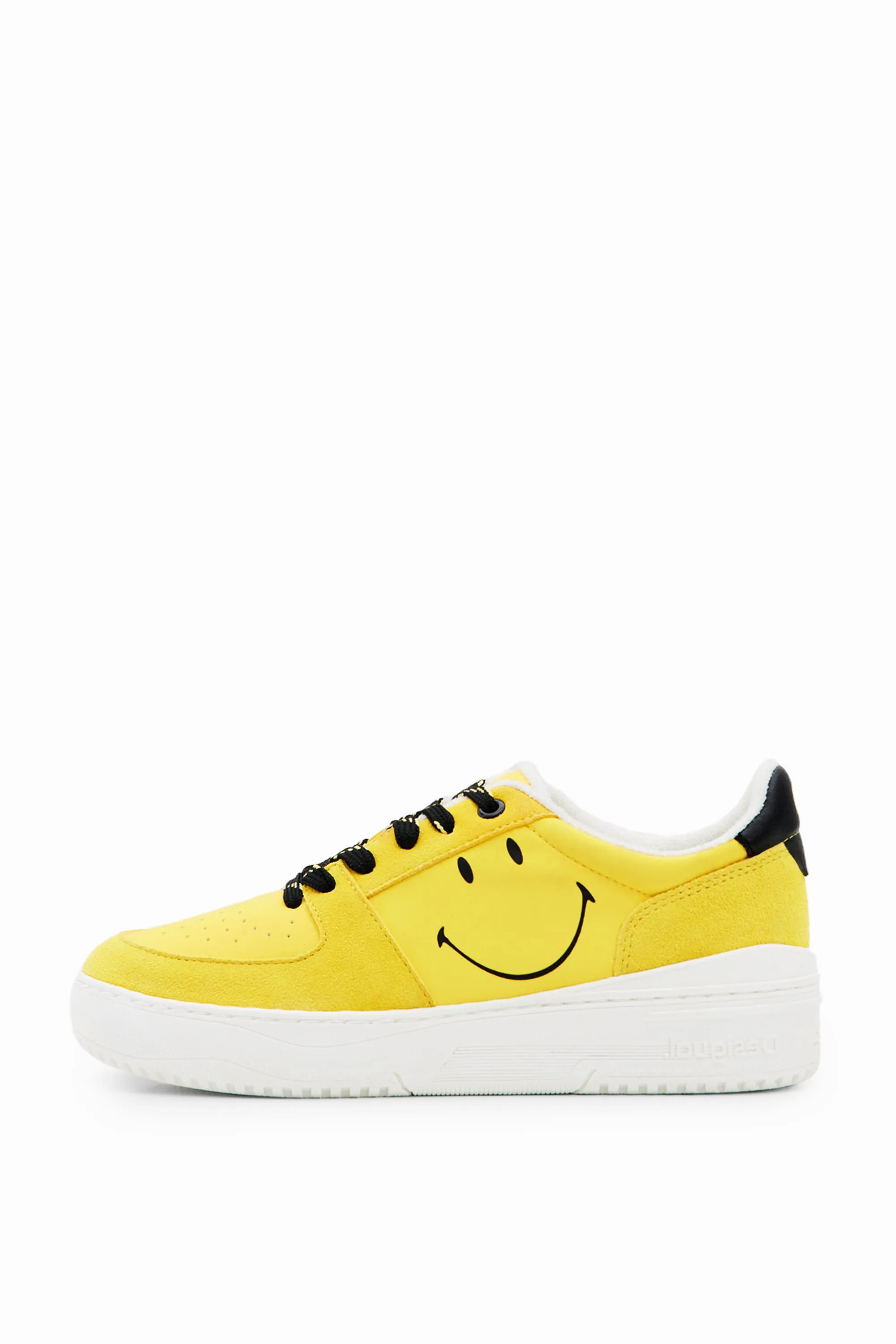 Desigual Metro Smiley Yellow Retro Platform Sneakers 23SSKA49