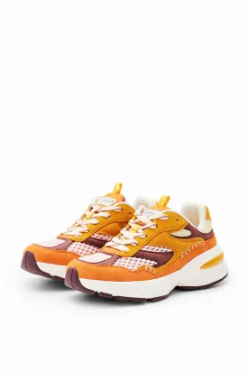 Desigual Moon Patch Tonal Brown Sneakers 24SSKP08