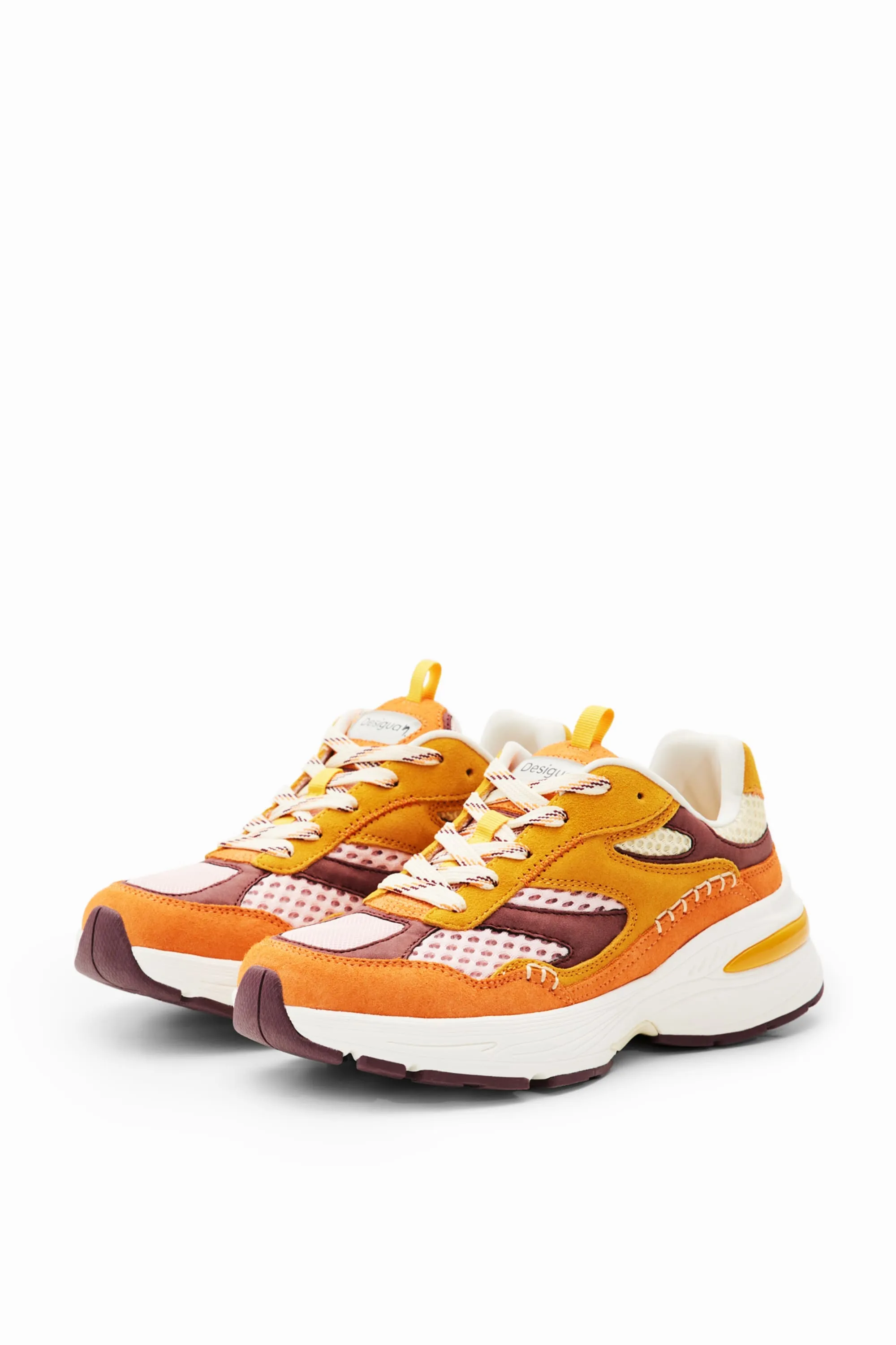 Desigual Moon Patch Tonal Brown Sneakers 24SSKP08