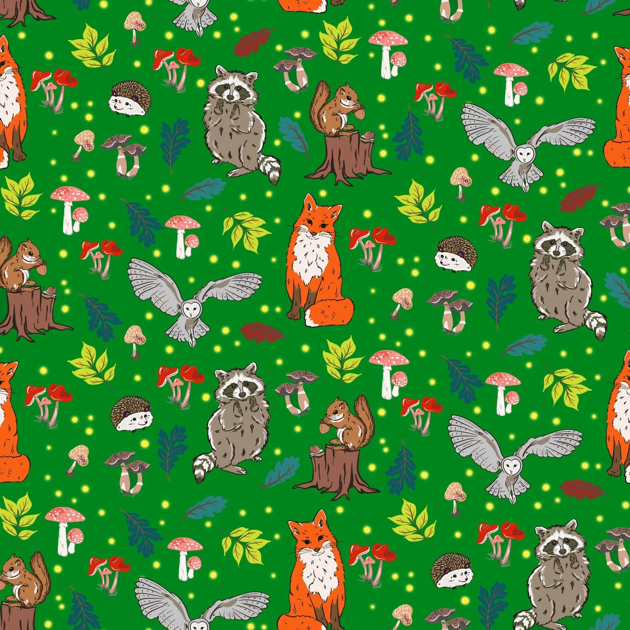 Enchanted Forest Woodland Animals Coverall (0-3T)