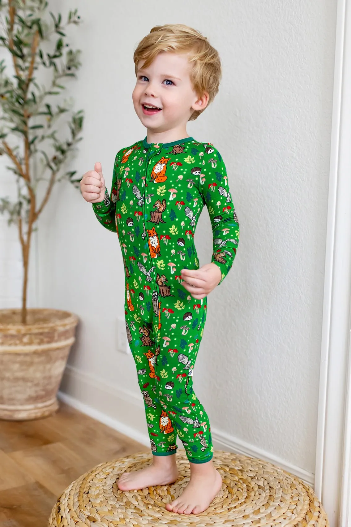 Enchanted Forest Woodland Animals Coverall (0-3T)