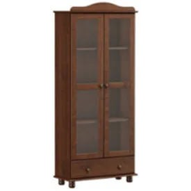 Finestra Rubi 2 Door 1 Drawer Cabinet L850 x W350 x H1930mm Coffee No Warranty