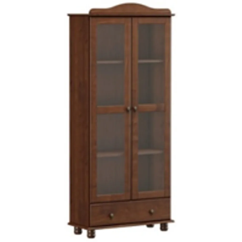 Finestra Rubi 2 Door 1 Drawer Cabinet L850 x W350 x H1930mm Coffee No Warranty