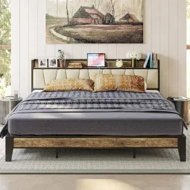 Full Bed with Convenient Charging Station