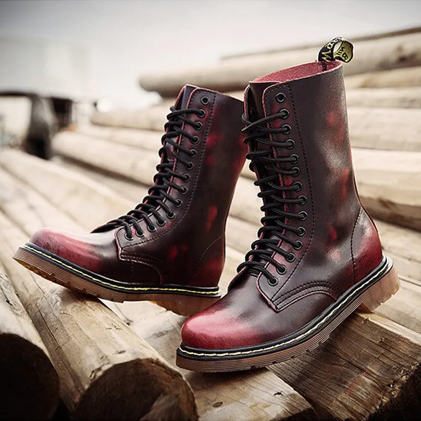 Funki Buys | Boots | Men's Gothic Punk High-Top Combat Boots