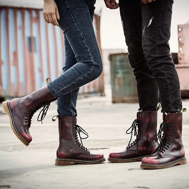 Funki Buys | Boots | Men's Gothic Punk High-Top Combat Boots