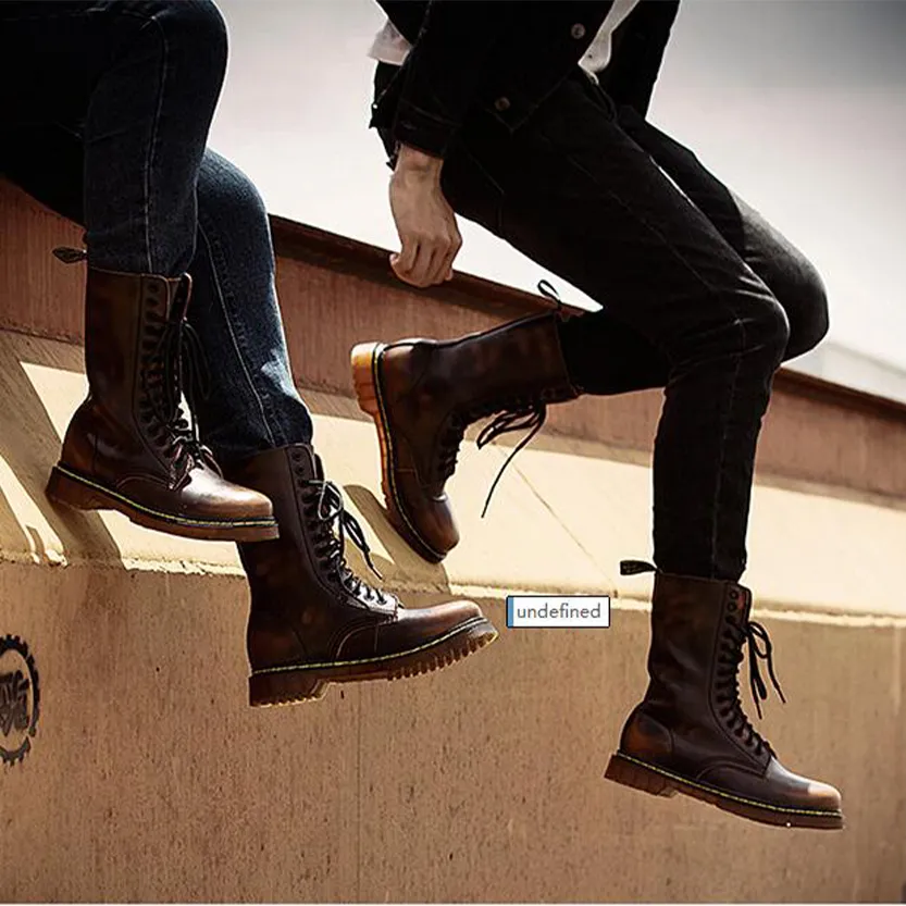 Funki Buys | Boots | Men's Gothic Punk High-Top Combat Boots