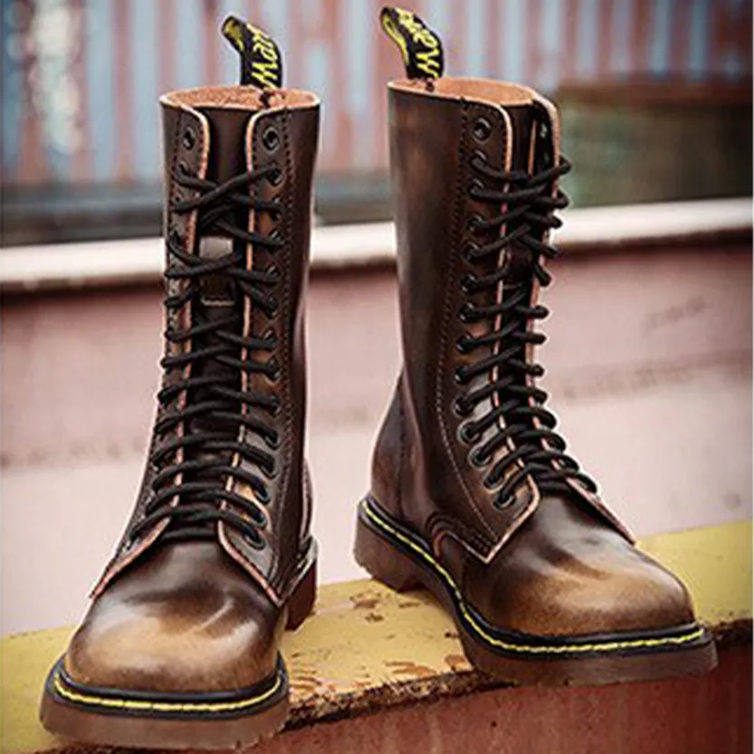 Funki Buys | Boots | Men's Gothic Punk High-Top Combat Boots