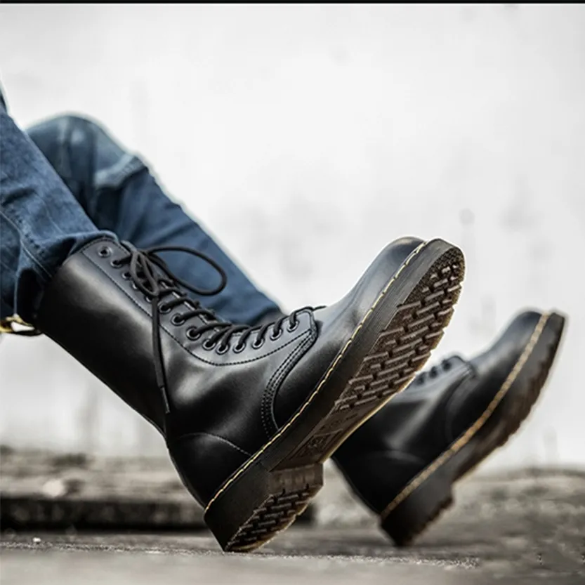 Funki Buys | Boots | Men's Gothic Punk High-Top Combat Boots