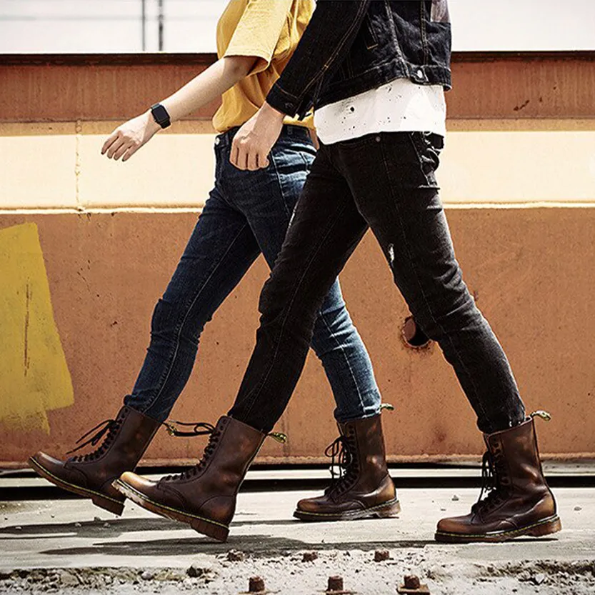Funki Buys | Boots | Men's Gothic Punk High-Top Combat Boots